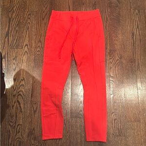 ALO RED DRAWSTRING LEGGINGS SIZE M